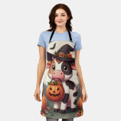 Niedliche Halloween-Hexenkuh Schürze (Getragen)
