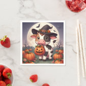 Niedliche Halloween-Hexenkuh Serviette (Beispiel)