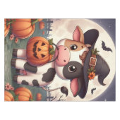 Niedliche Halloween-Hexenkuh Tischdecke (Vorderseite (Horizontal))