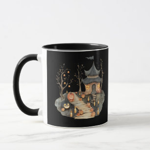 Niedliche Halloween-House-Tasse Tasse