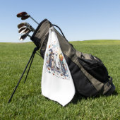 Niedliche Halloween-Igel Kostüm Golfhandtuch (Gras)