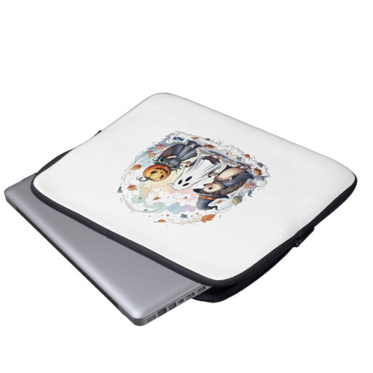 Niedliche Halloween-Igel Kostüm Laptopschutzhülle (Vorne Knopf)