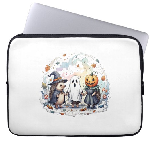 Niedliche Halloween-Igel Kostüm Laptopschutzhülle (Vorderseite)