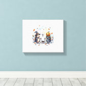 Niedliche Halloween-Igel Kostüm Leinwanddruck (Insitu (Holzboden))