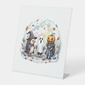 Niedliche Halloween-Igel Kostüm Sockelschild (Vorderseite)