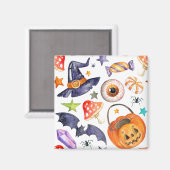 Niedliche Halloween-Illustration Magnet (Vorderseite/Rückseite)
