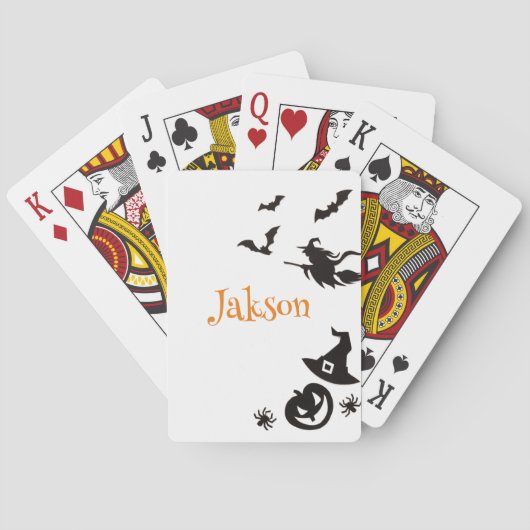 Niedliche Halloween Individuelle Name Poker Cards Spielkarten (Rückseite)