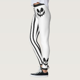Niedliche Halloween-Jack-O-Lantern-Gesichter und - Leggings