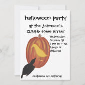 Niedliche Halloween Jack O'Lantern und Crow (Vorderseite)