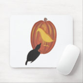 Niedliche Halloween Jack O'Lantern und Crow Mousepad (Mit Mouse)