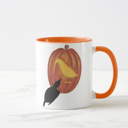 Niedliche Halloween Jack O'Lantern und Crow Tasse (Rechts)