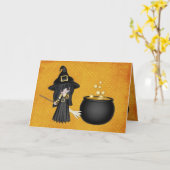 Niedliche Halloween Karte (Gelbe Blume)