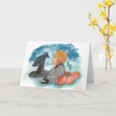 Niedliche Halloween-Karte Karte (Gelbe Blume)