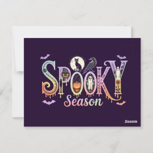 Niedliche Halloween-Karten, schöne Jahreszeit Hall Postkarte