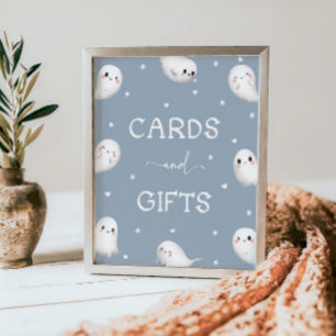 Niedliche Halloween-Karten und Geschenke-Zeichen Poster