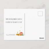 Niedliche Halloween-Katze in Pumpkin Postkarte (Rückseite)