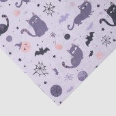 Niedliche Halloween-Katze lila Seidenpapier (Detail)