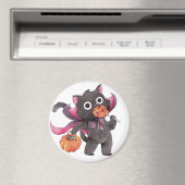 Niedliche Halloween-Katze Magnet (In Situ (Geschirrspüler))
