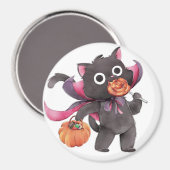 Niedliche Halloween-Katze Magnet (Vorderseite/Rückseite)