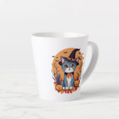 Niedliche Halloween-Katze Milchtasse (Rechte Ecke)