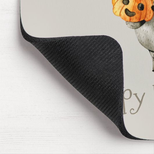 Niedliche Halloween-Katze mit Pumpkin | Mousepad (Ecke)