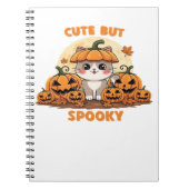 Niedliche Halloween-Katze mit Pumpkins - Kawaii Sp Notizblock (Vorderseite)