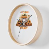 Niedliche Halloween-Katze mit Pumpkins - Kawaii Sp Uhr (Winkel)