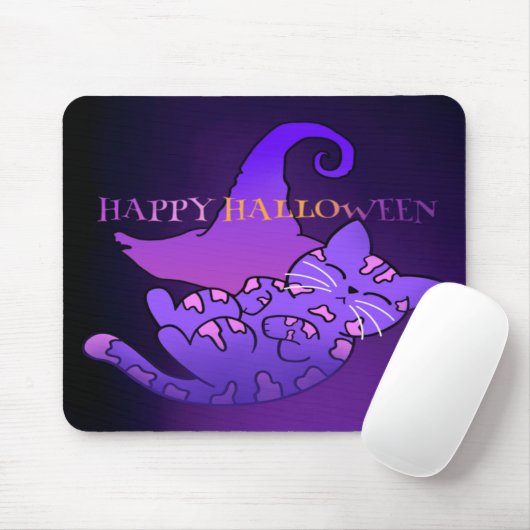 Niedliche Halloween-Katze Mousepad (Mit Mouse)