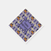 Niedliche Halloween-Katzen, Fledermäuse und Stars Serviette (Ecke)