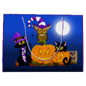 Niedliche Halloween-Katzen Große Geschenktüte (Rückseite)