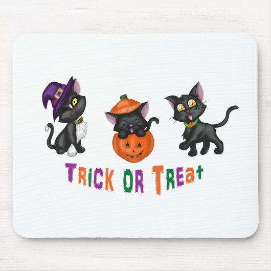 Niedliche Halloween-Katzen Mousepad (Vorne)