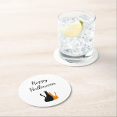 Niedliche Halloween-Katzen Runder Pappuntersetzer (Vor Ort)