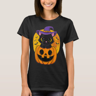 Niedliche Halloween-Katzenjacke, Kürbiskürbis für T-Shirt
