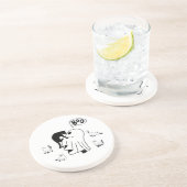 niedliche Halloween-Katzenmutter mit bezauberndem  Getränkeuntersetzer (Seite)