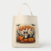 Niedliche Halloween-Katzentote-Tasche Tragetasche (Vorne)