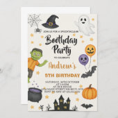 Niedliche Halloween Kids-Party Einladung (Vorne/Hinten)