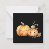 Niedliche Halloween-Kinderduschbücher für Babywind Mitteilungskarte (Rückseite)