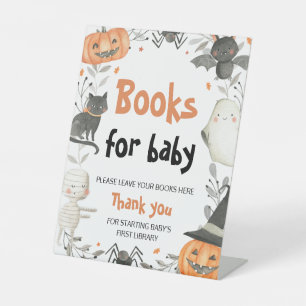 Niedliche Halloween-Kinderduschbücher Sockelschild