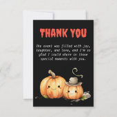 Niedliche Halloween-Kinderdusche Danke-Karte Dankeskarte (Vorderseite)