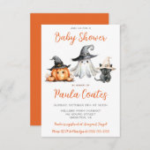 Niedliche Halloween-Kinderdusche Einladung (Vorne/Hinten)