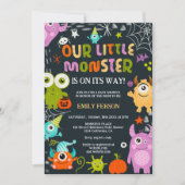 Niedliche Halloween-Kinderdusche Einladung (Vorderseite)