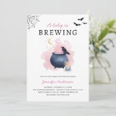 Niedliche Halloween-Kinderdusche Einladung (Stehend Vorderseite)