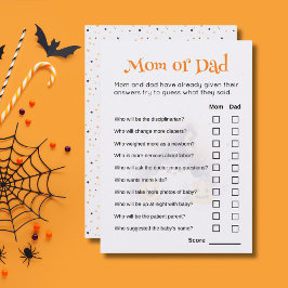 Niedliche Halloween-Kinderdusche Ratet Wer-Spielka Einladung