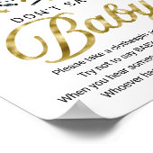 Niedliche Halloween-Kinderdusche Sage kein Baby-Ze Poster (Ecke)