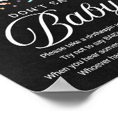 Niedliche Halloween-Kinderdusche Sage kein Baby-Ze Poster (Ecke)