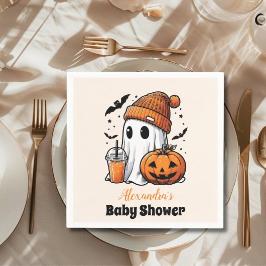 Niedliche Halloween-Kinderdusche Serviette