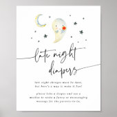 Niedliche Halloween-Kinderdusche Spätabentaucher-Z Poster (Vorne)