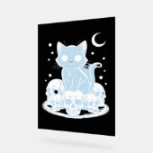 Niedliche Halloween Kitten Cat Gothic Ästhetik Ess Acrylschild (Winkel)