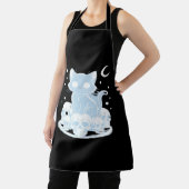Niedliche Halloween Kitten Cat Gothic Ästhetik Ess Schürze (InSitu)