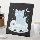 Niedliche Halloween Kitten Cat Gothic Ästhetik Ess Sockelschild (In Situ)